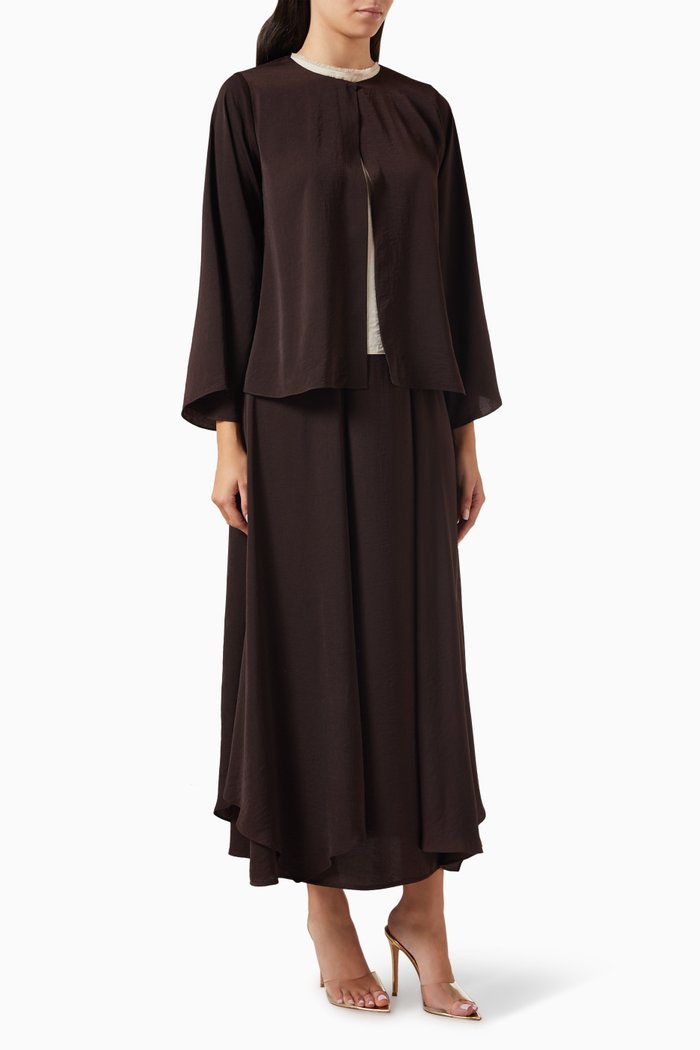 Three-piece Skirt Set, Brown