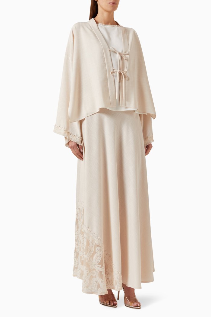 

Embroidered Skirt Set, Neutral