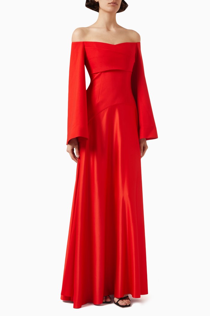 Rina Maxi Dress, Red