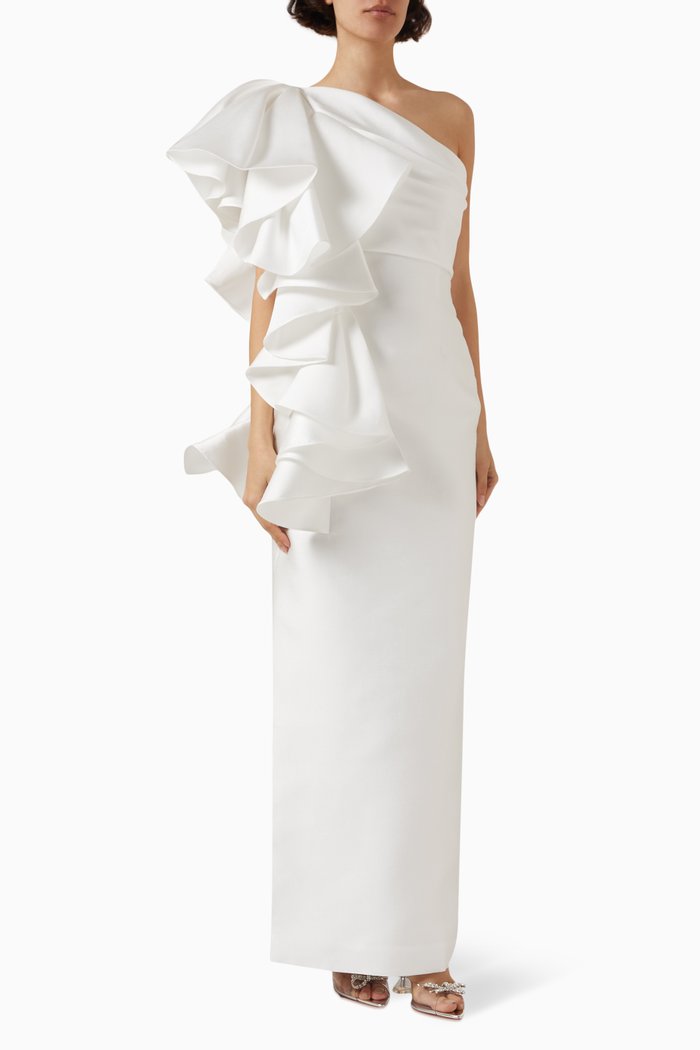 

Barney Maxi Dress in Twill, Neutral