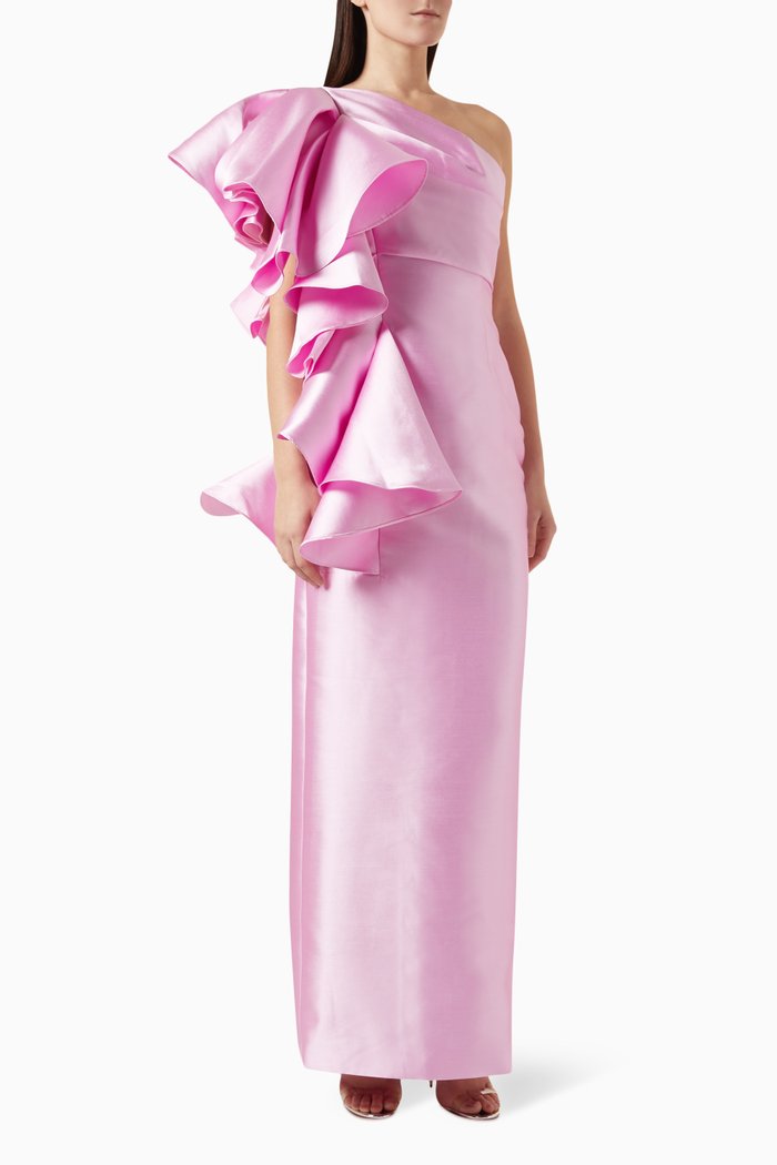 

Barney Maxi Dress in Twill, Pink