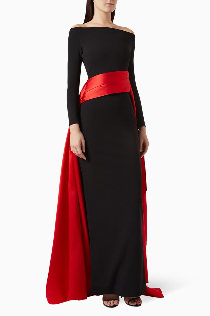 

Irma Maxi Dress in Crepe, Red