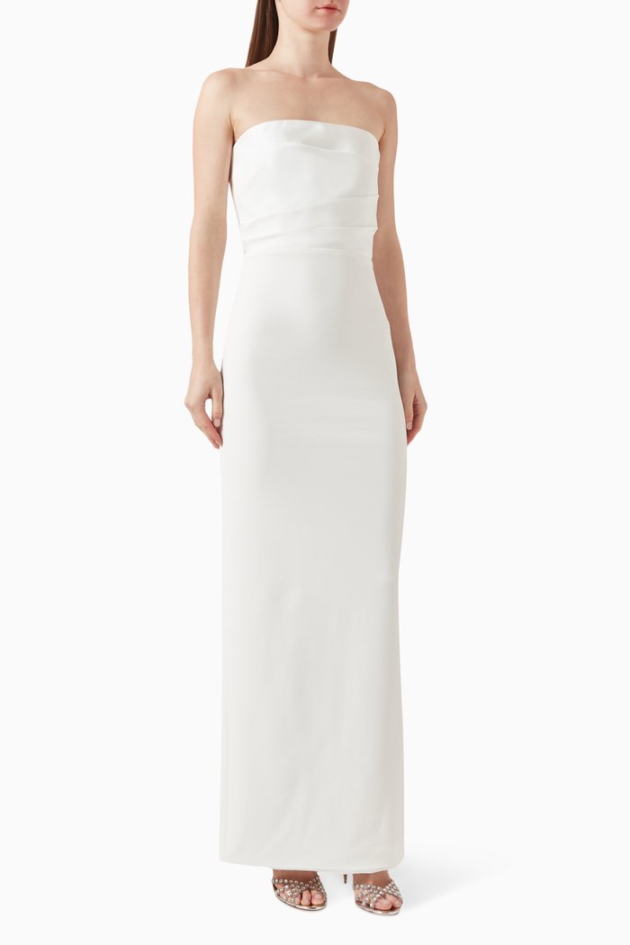 

Afra Maxi Dress in Crepe, Neutral
