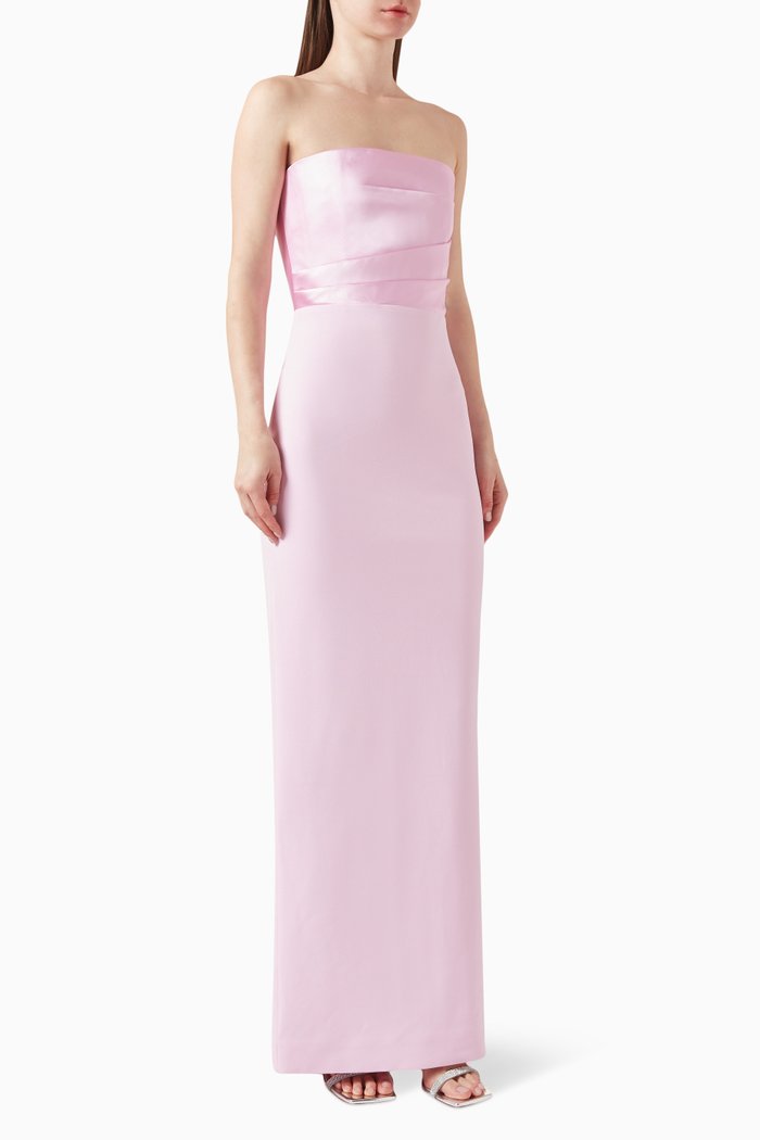 

Afra Maxi Dress in Crepe, Pink
