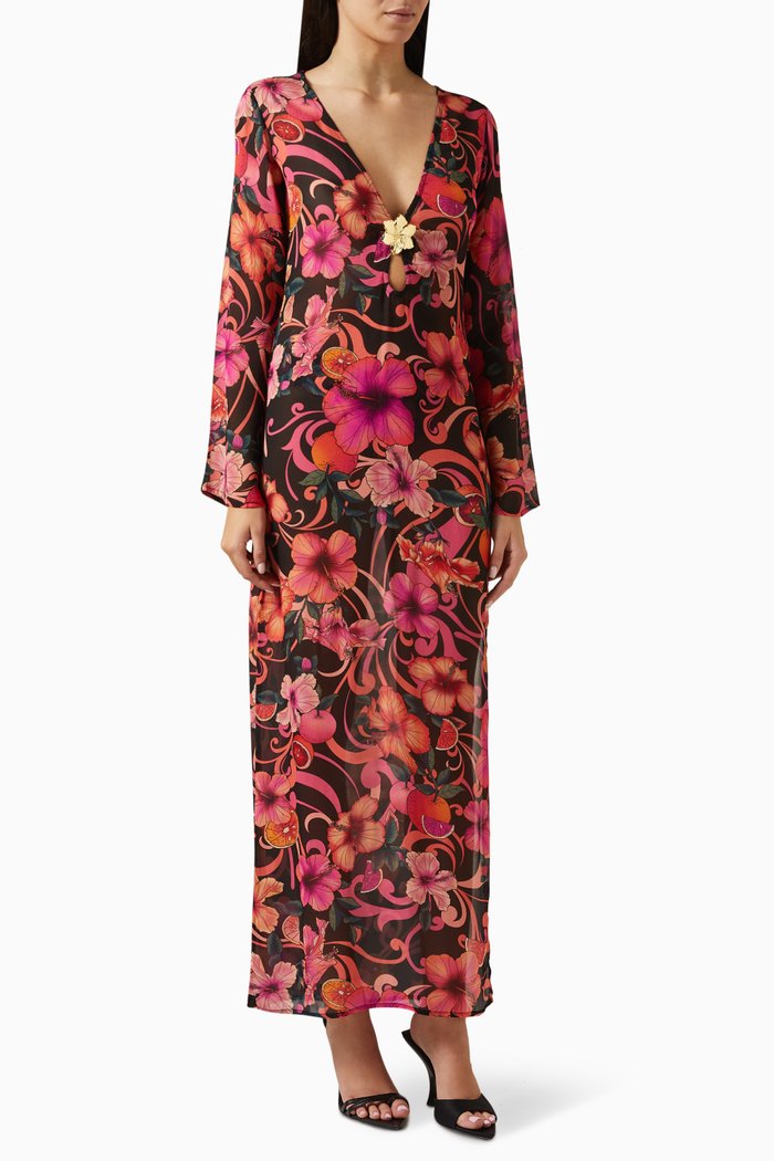 

Hotline Maxi Dress in Viscose, Pink