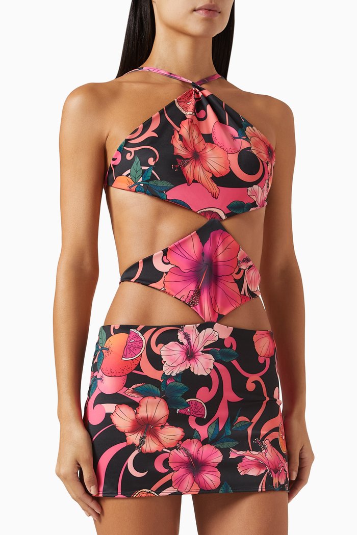 Vice Cut-out Mini Dress in Repreve® Fabric, Pink