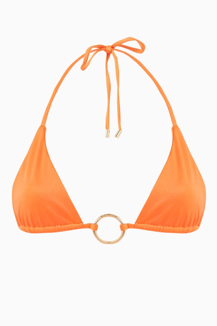 

Isle Hoop Halter Bikini Top, Orange