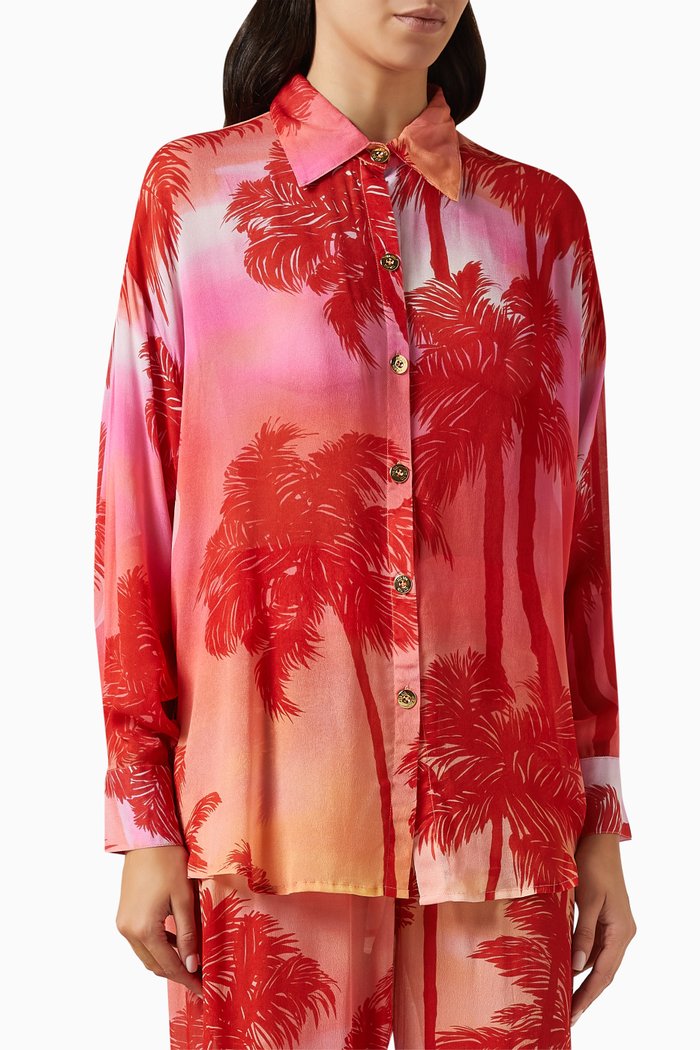 

Solace Button-up Shirt in Viscose, Multicolour