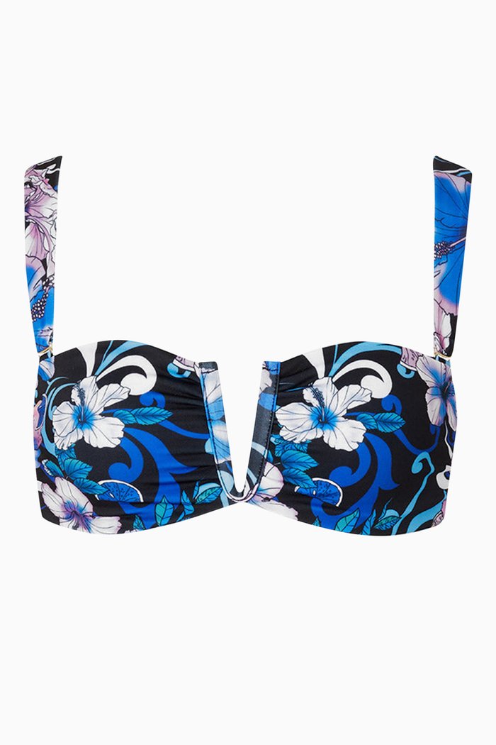 

Holiday Ruched Halter Bikini Top, Blue