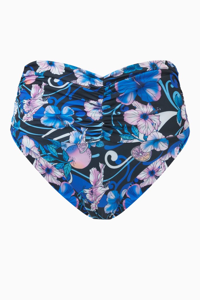 

Holiday Ruched Bikini Briefs, Blue