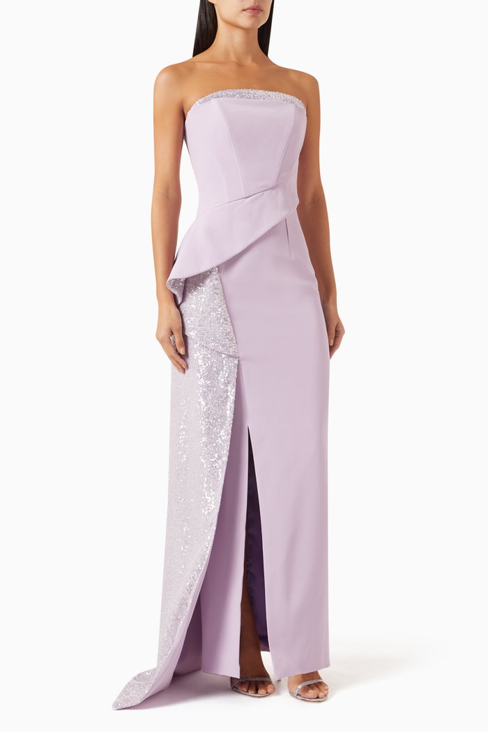 

Sequin-embellished Dress in Cady, Purple