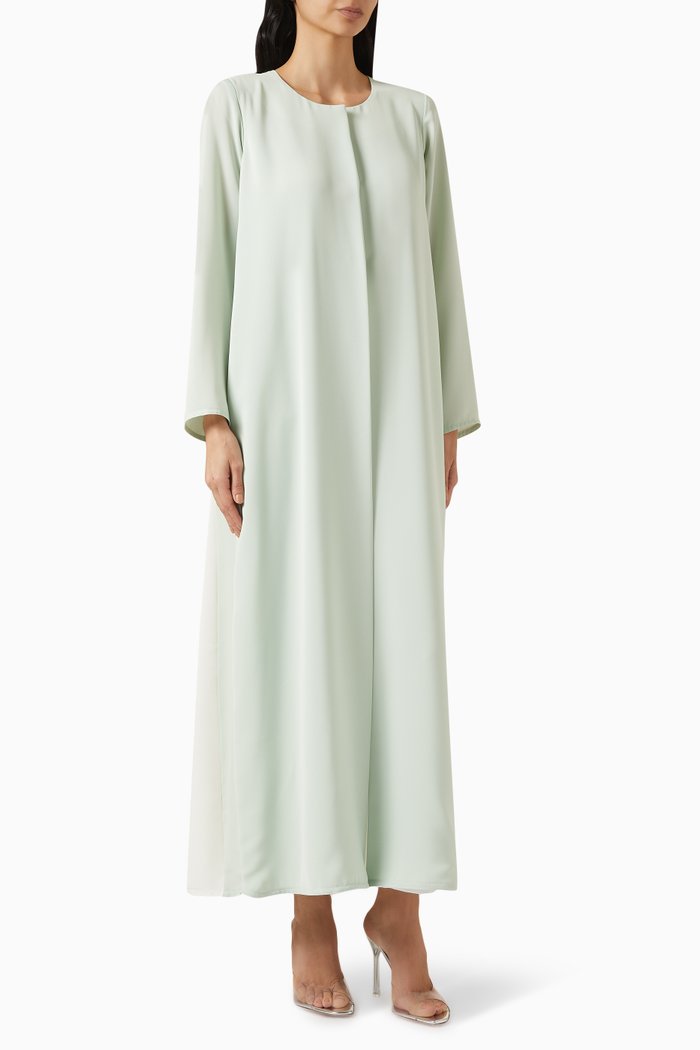 

Panel Detailing Abaya, Green