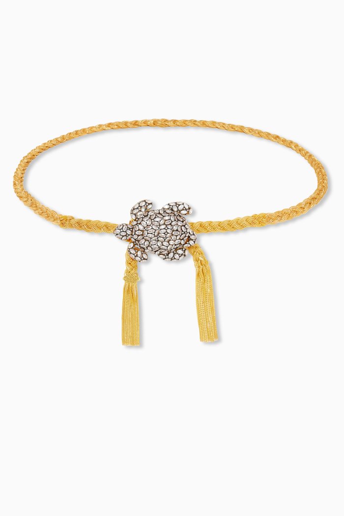 

Tartaruga Crystal Belt in 24kt Gold-plated Brass, Yellow