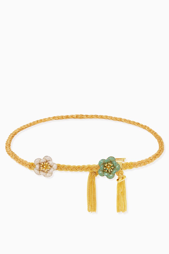 

Carnation Crystal Belt in 24kt Gold-plated Brass, Yellow