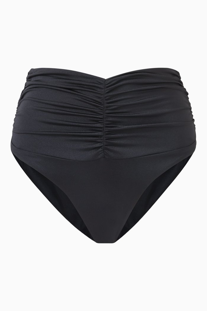 

Holiday Ruched Bikini Briefs, Black