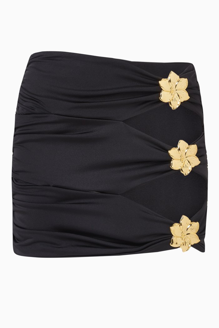 

Coupe Cut-out Mini Skirt in Repreve® Fabric, Black