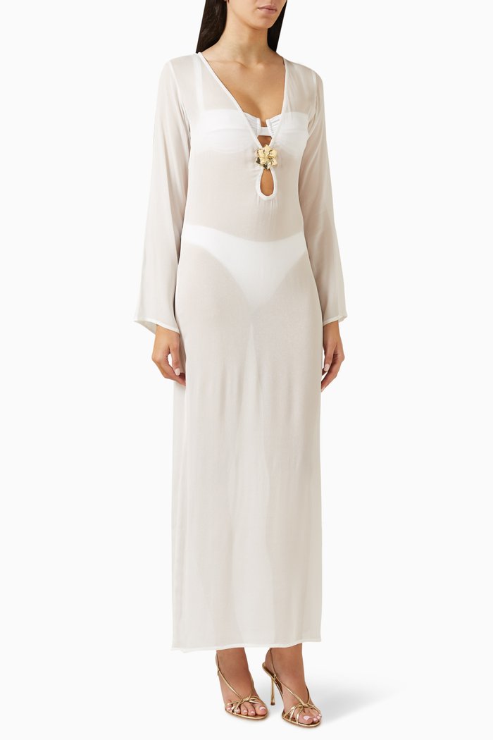 

Hotline Maxi Dress in Viscose, Neutral