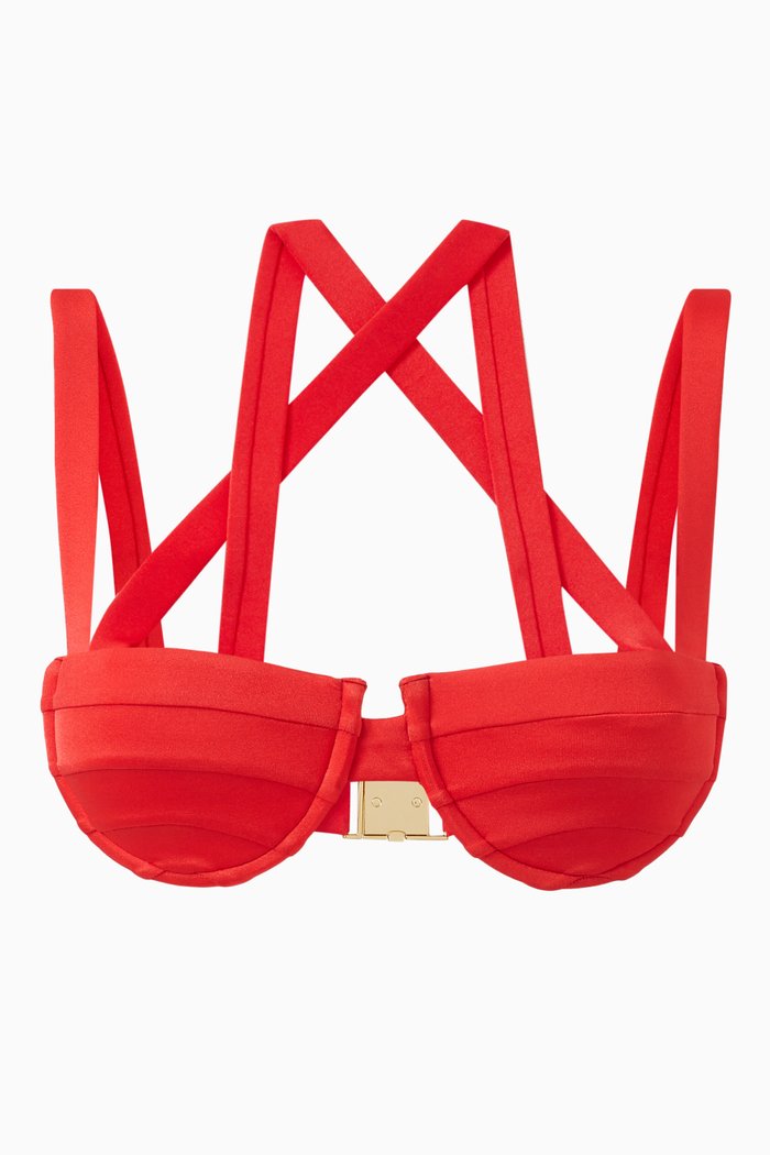 

x Herve Leger Bandage Bikini Top, Red