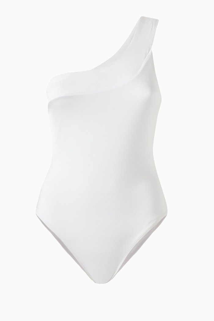 

x Herve Leger Cut-out One-piece Swimsuit, Purple