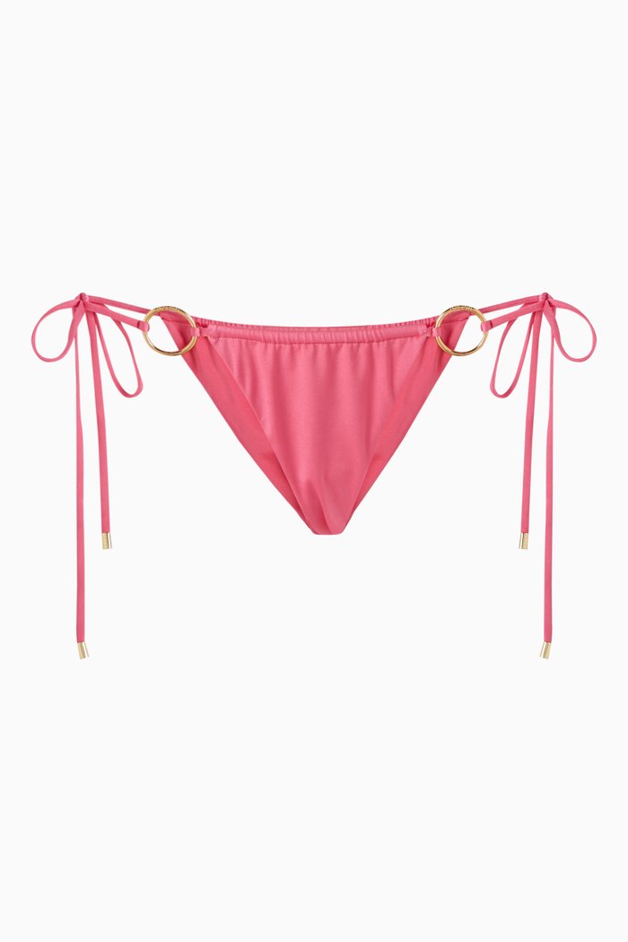 

Cove Hoop String Bikini Briefs, Pink