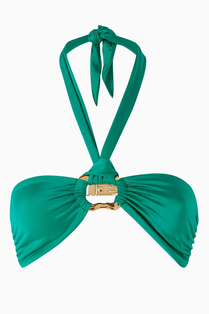 

Locket Bandeau Bikini Top, Green