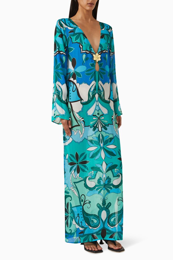 

Hotline Maxi Dress in Viscose, Blue