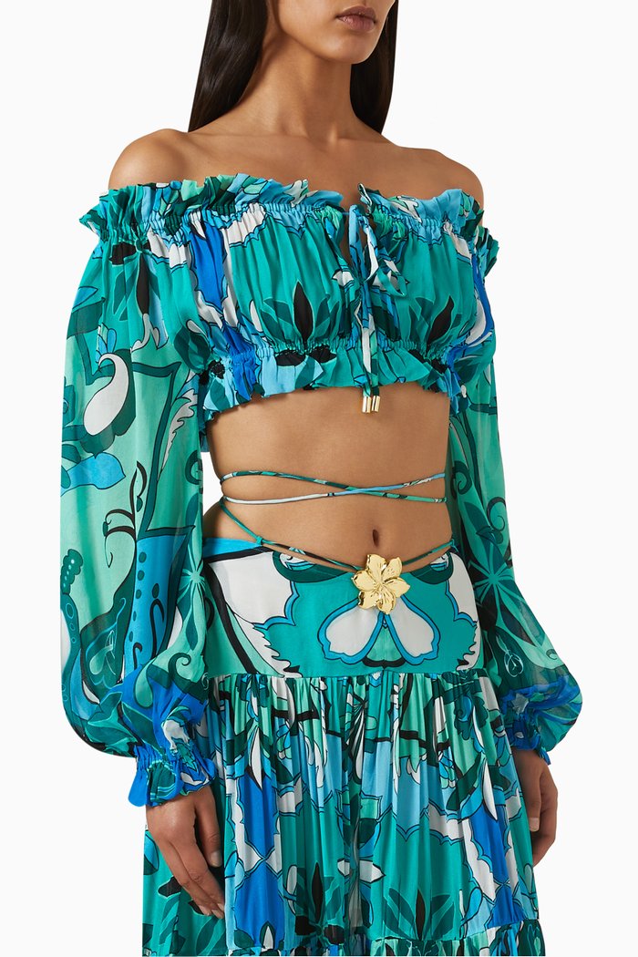 

Ipanema Off-shoulder Top, Blue