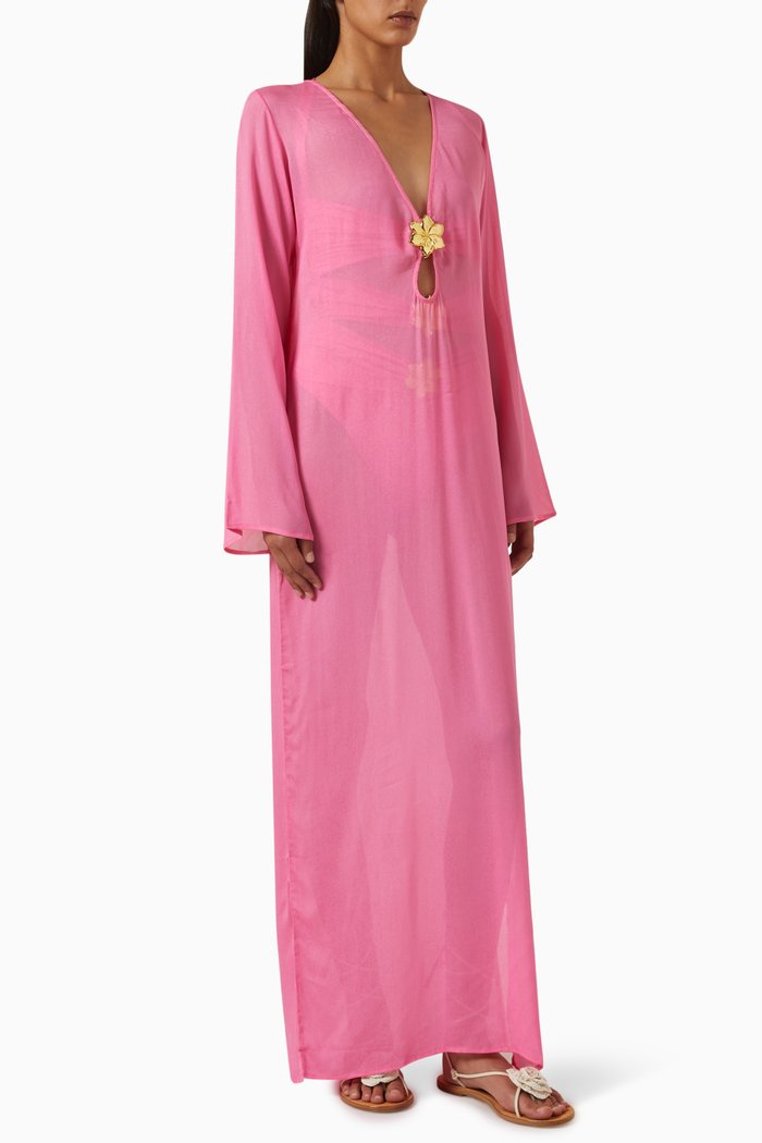 

Hotline Maxi Dress in Viscose, Pink