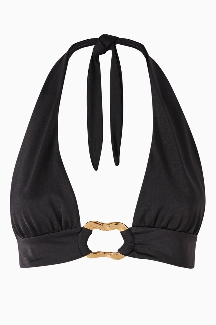 

Celestial Halter Bikini Top, Black