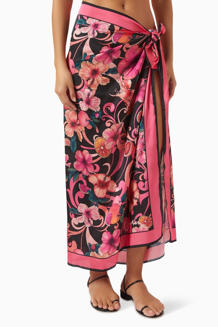 

Sarong Scarf in Viscose, Pink