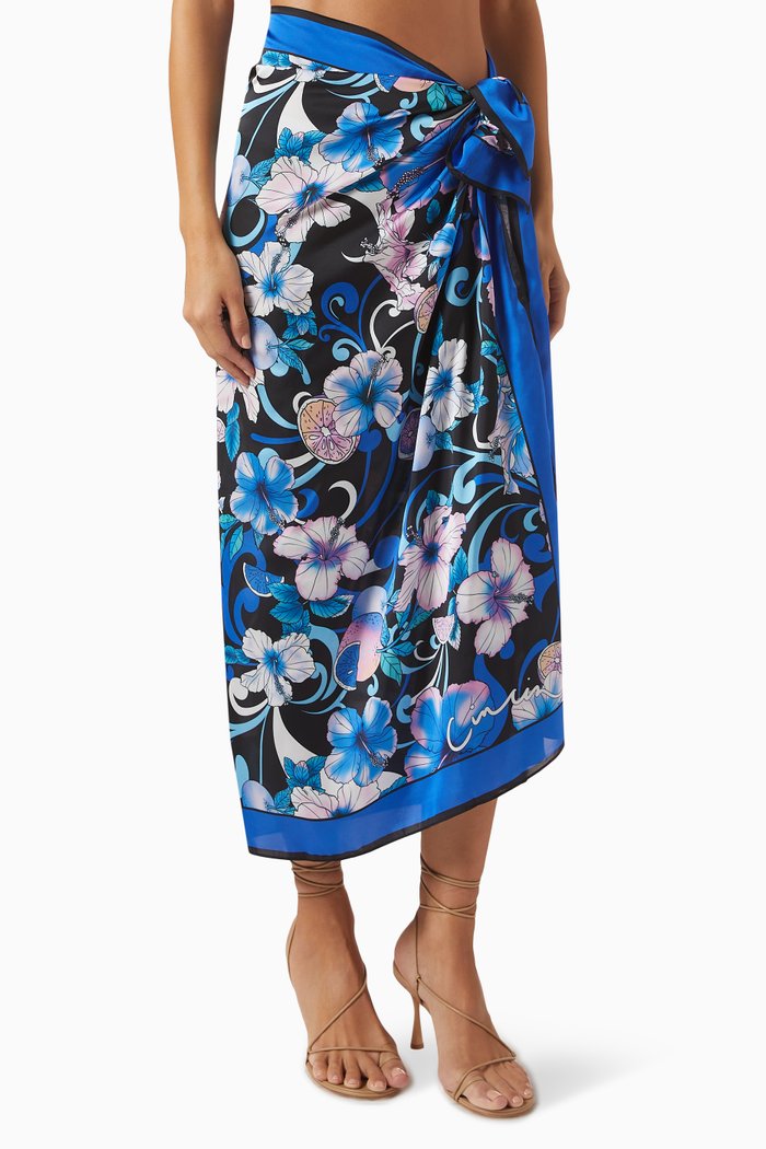 

Sarong Scarf in Viscose, Blue