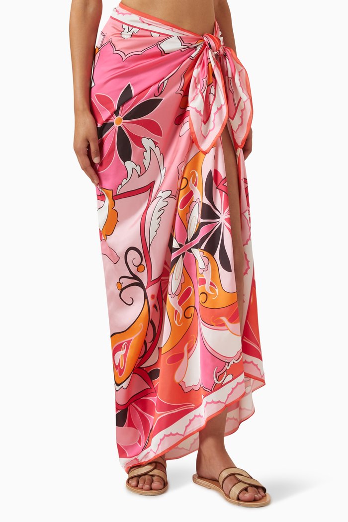 

Sarong Scarf in Viscose, Pink