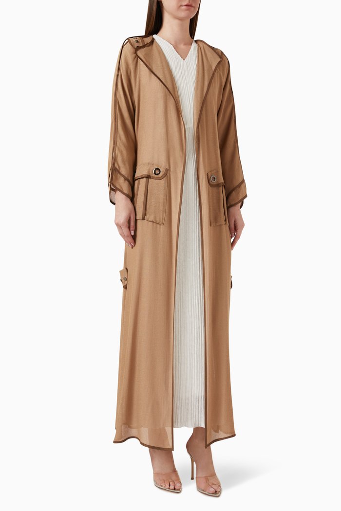 

Cut-out Cape in Viscose-blend, Neutral
