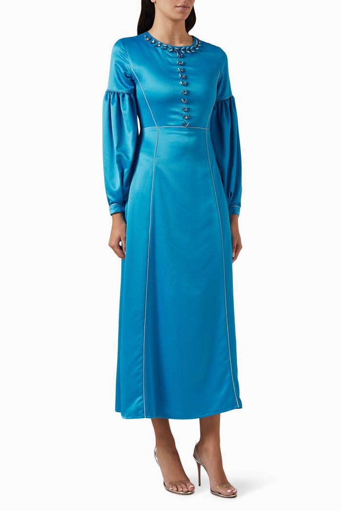 

Embellished Midi Dress, Blue