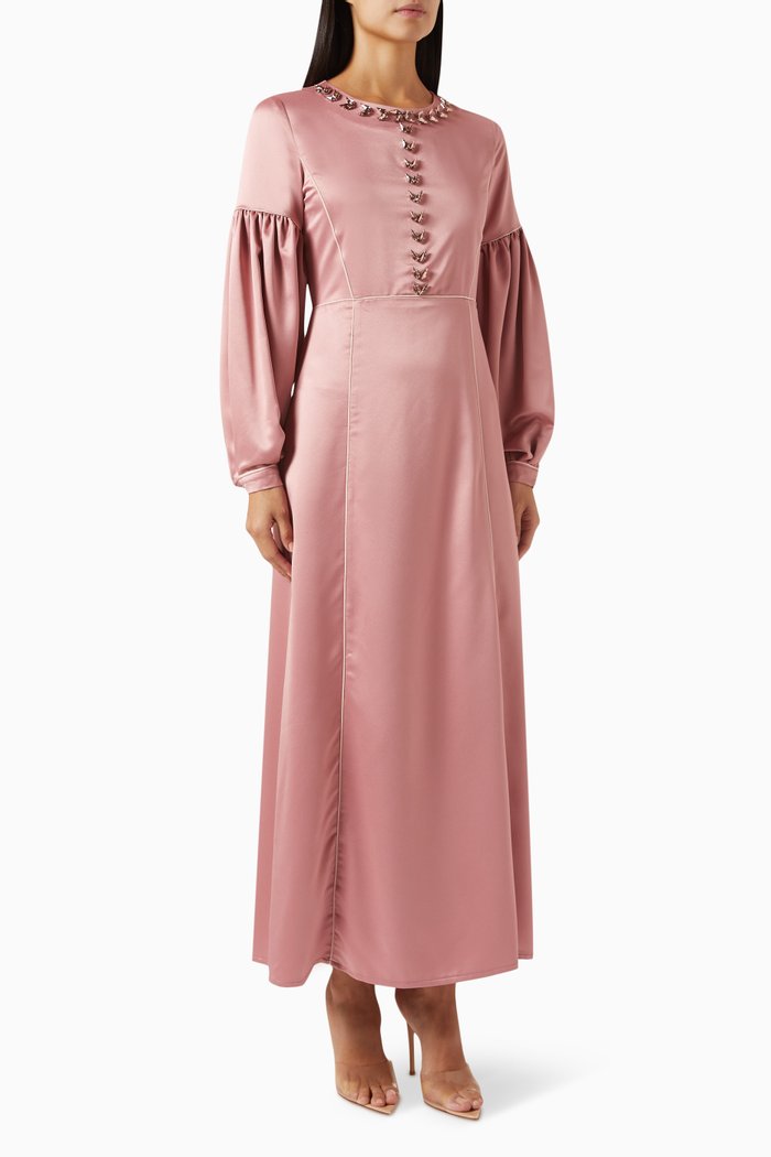 

Embellished Midi Dress, Pink
