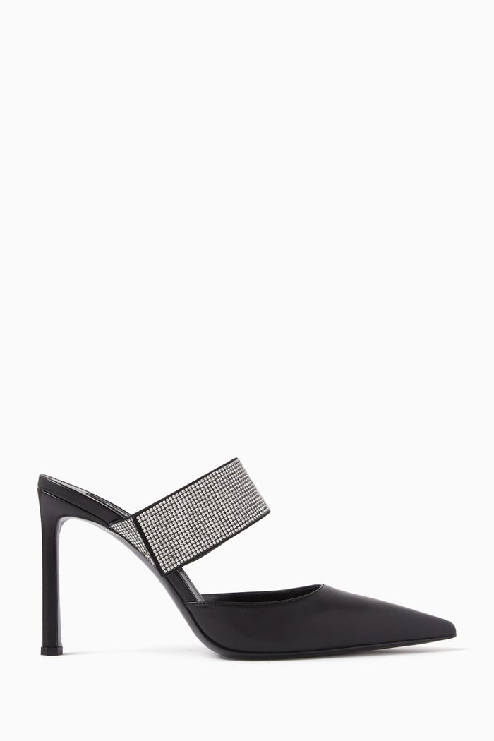 

Sabot 95 Crystal-embellished Mules in Leather, Black