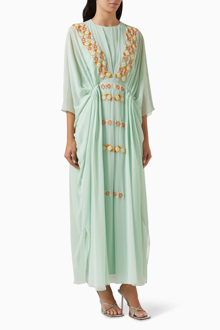 

Embellished Maxi Dress, Green