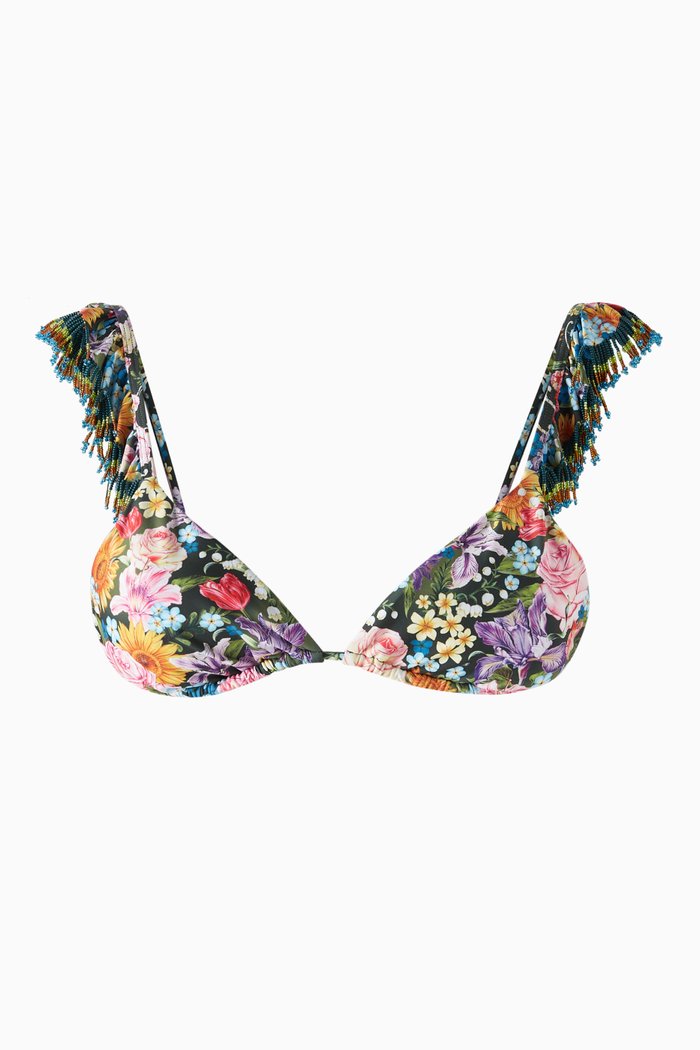 

Rosie Floral-print Bikini Top, Multicolour