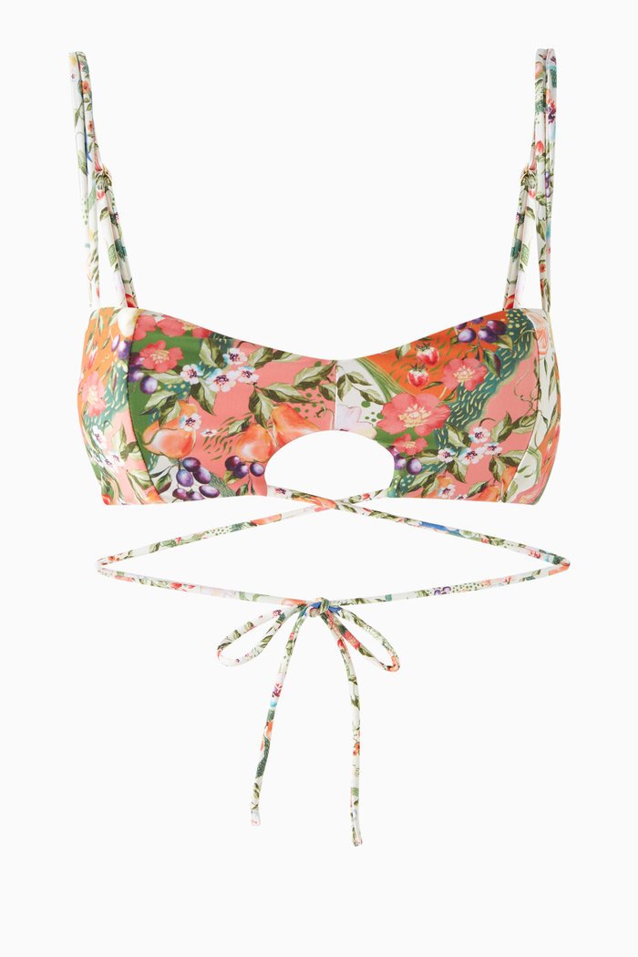 Kayla Seed Bikini Top, Pink