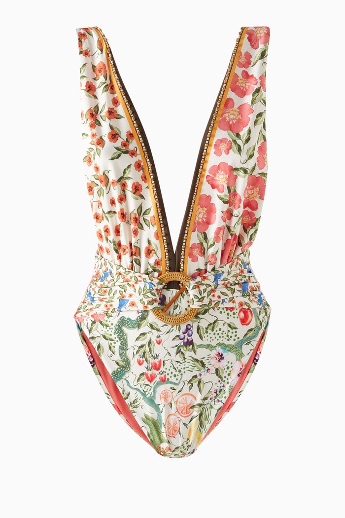 

Ina Seed One-piece Swimsuit, White