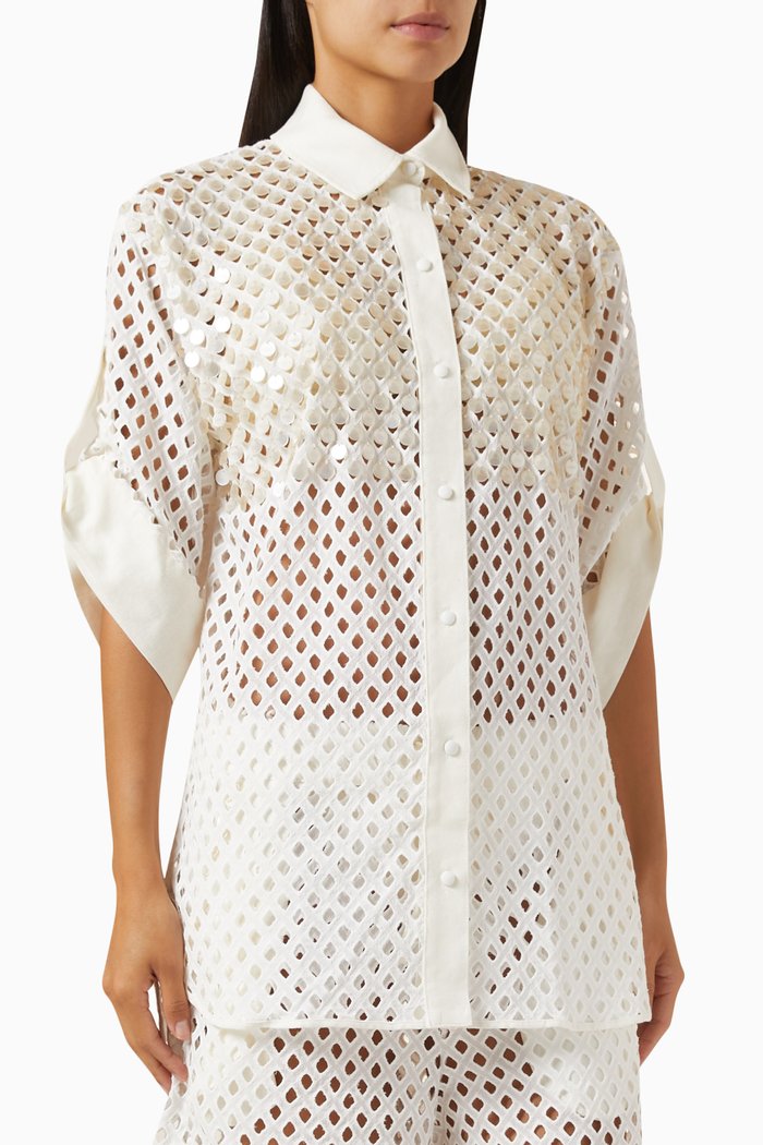 

Chrissy Kai Top in Cotton-blend, White