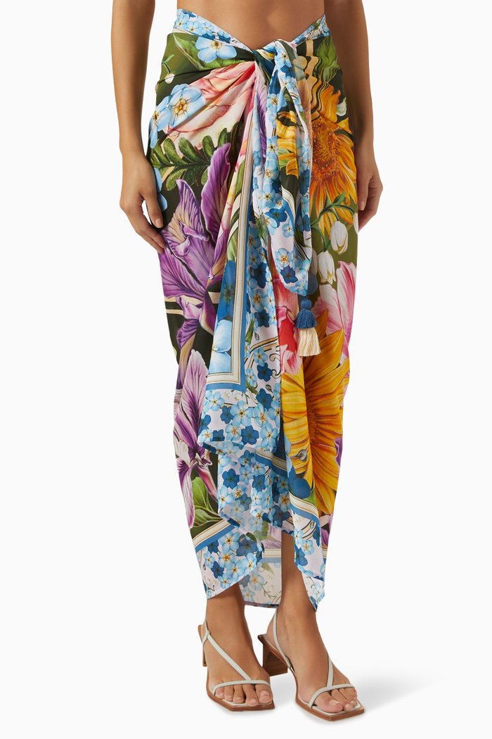 

Marine Dreamin Sarong Cover-up in Viscose, Multicolour