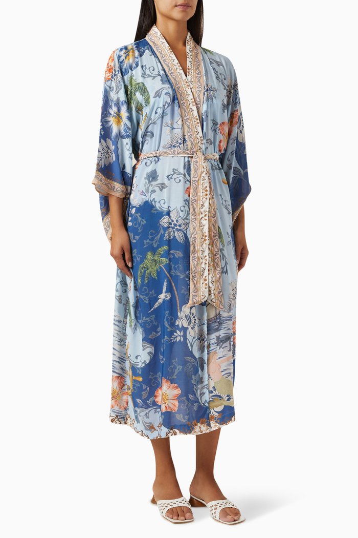 

Debra Kai Cover-up Tunic in Viscose, Blue