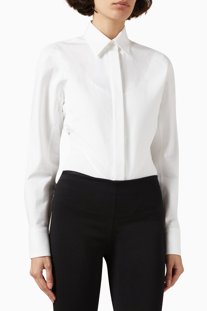 

Layer Bodyshirt in Cotton, White