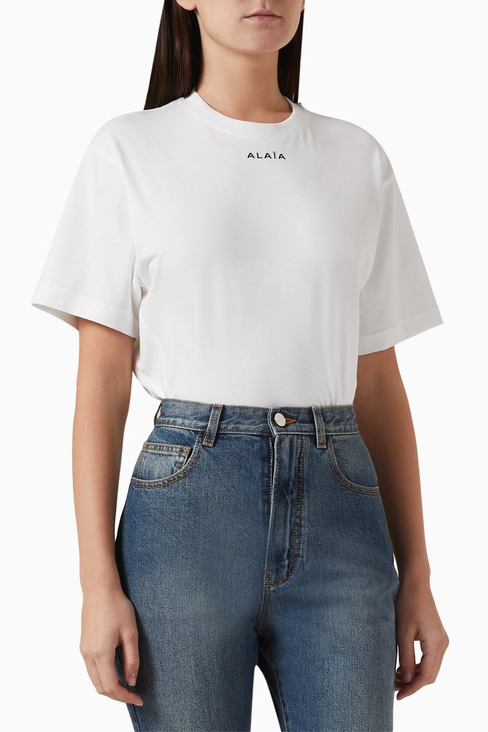 

Fluid Bodysuit in Jersey, White
