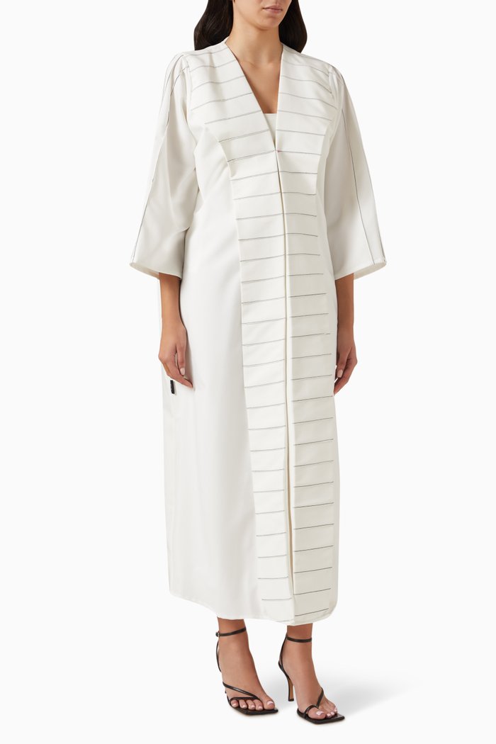 

Embroidered Abaya, White