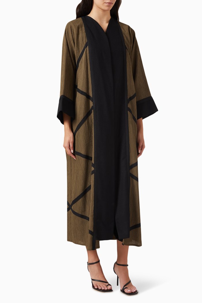 

Patterned Abaya, Brown