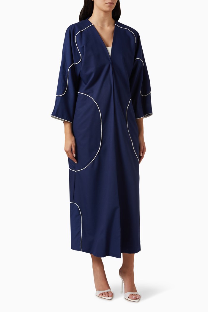 

Contrast Pattern Abaya, Blue