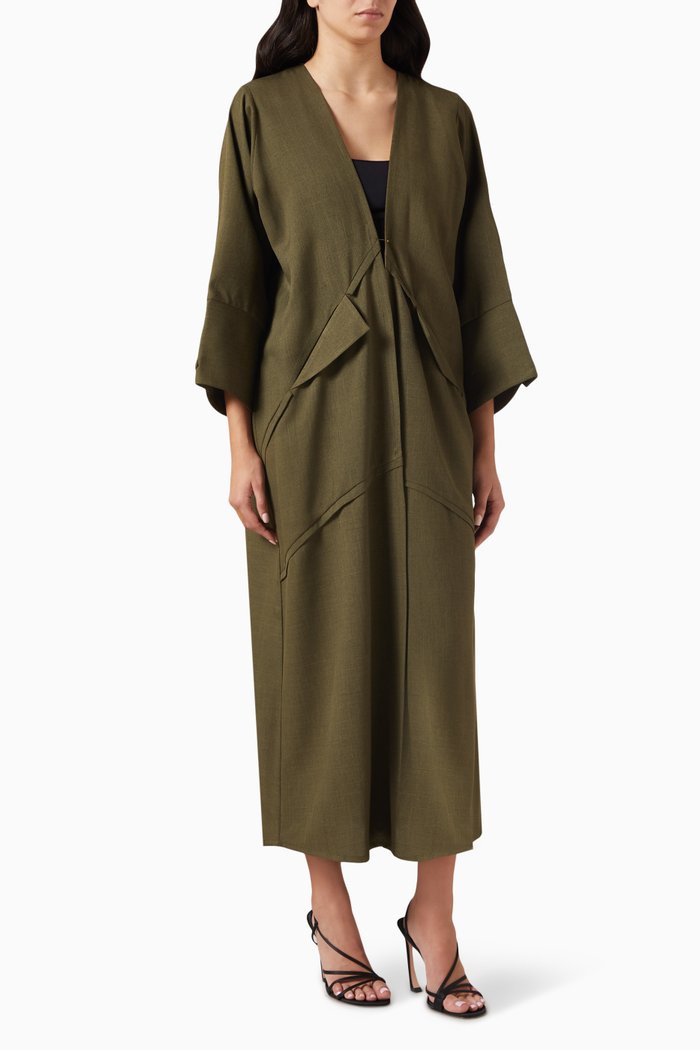 

Flap Pocket Abaya, Green
