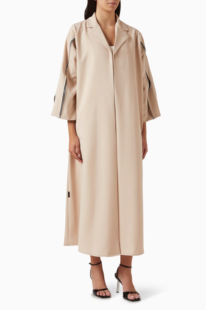 Zip-detail Abaya, Neutral